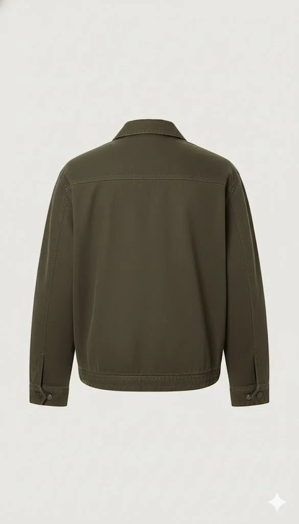 Washed Oversized Harrington Jacket