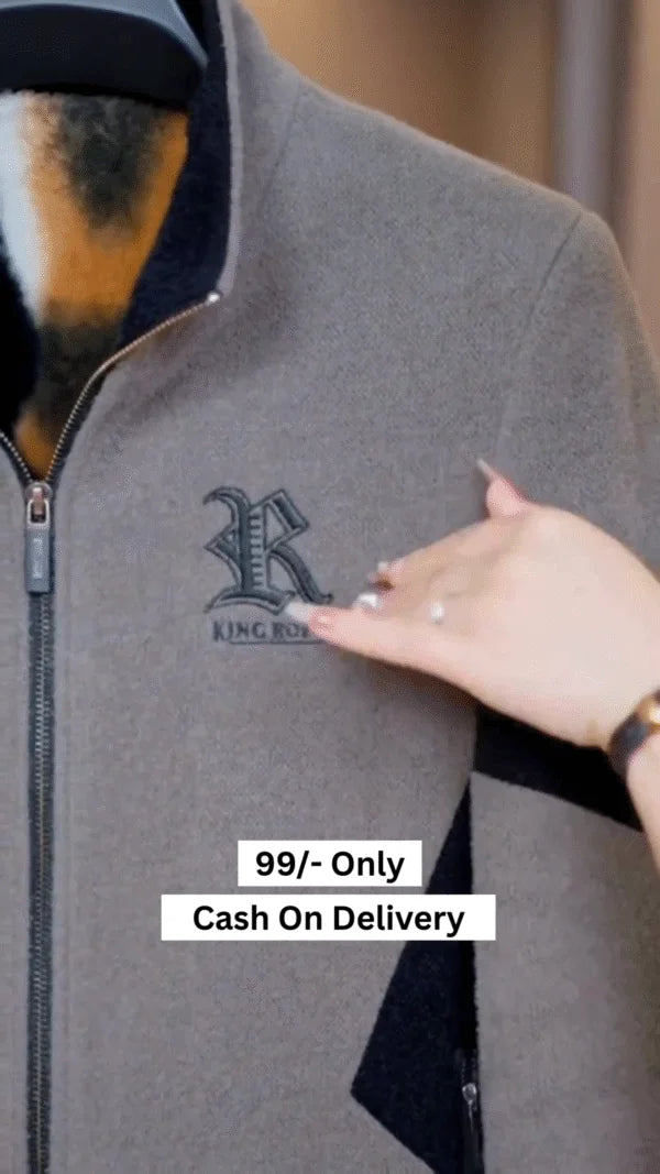 Winter Thicken Warm Wool Blends Jacket Men Fashion Thicken Casual Coat Slim