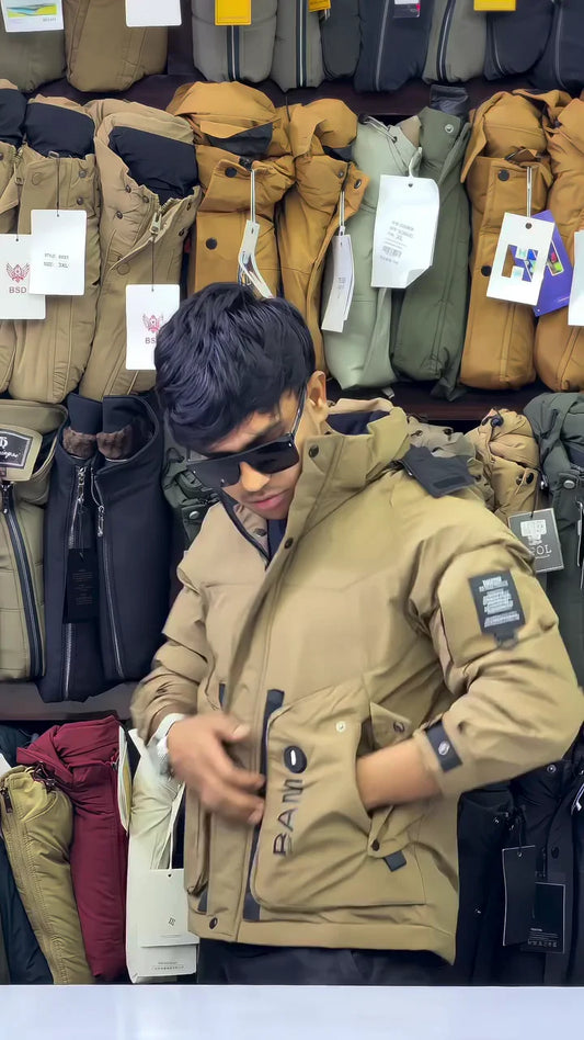 Men’s Typography Lightweight Puffer Jacket