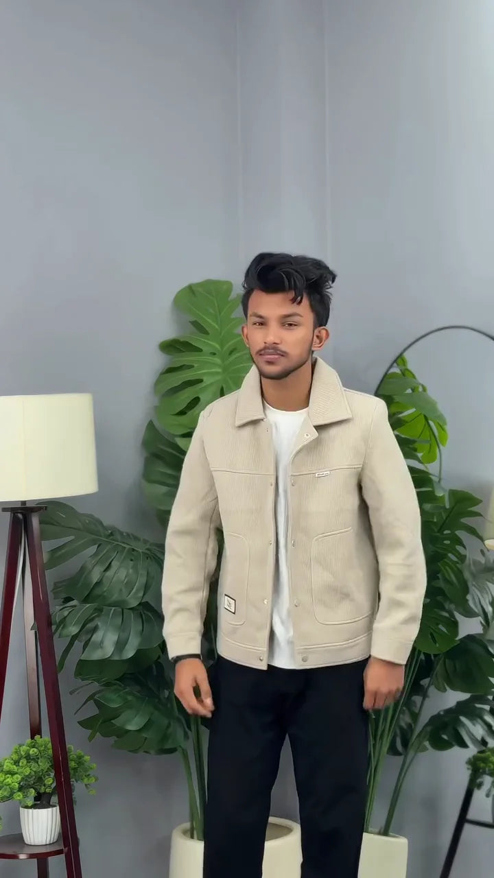 The Versatile Essential: Men’s Beige Casual Jacket