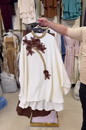 pink knit sweater with shirt layer display