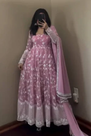 rosy georgette rin212 7036 gowns wholesale printed gowns anarkali gown