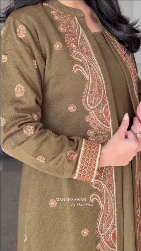 regal olive paisley embroidered jacket suit regal olive paisley embroidered jacket suit